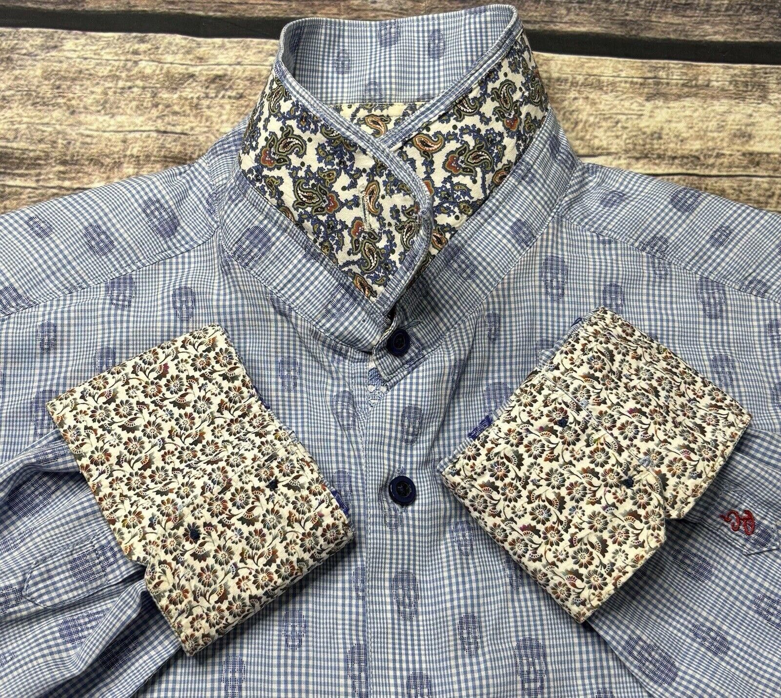 Robert Graham Robert Graham Shirt Men's XL Skull Plaid Floral Flip Cuff Size US XL / EU 56 / 4 - 3 Thumbnail