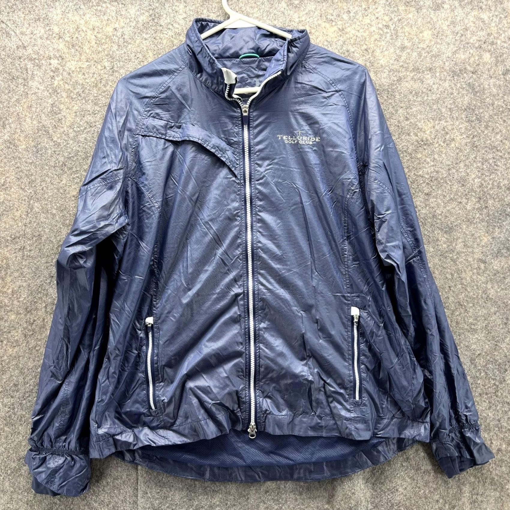 Vintage Zero Restriction Jacket Women XL Windbreaker Blue Telluride Golf Club Windbreaker Outer Shell Polyester Logo Size XL / US 12-14 / IT 48-50 - 2 Thumbnail