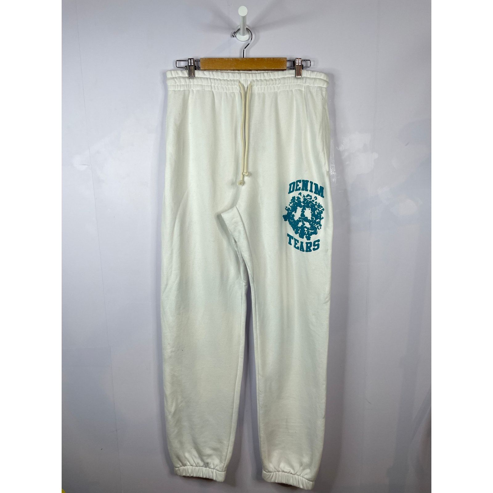 DENIM TEARS Denim Tears University White & Blue Sweatpants Size US 36 / EU 52 - 1 Thumbnail