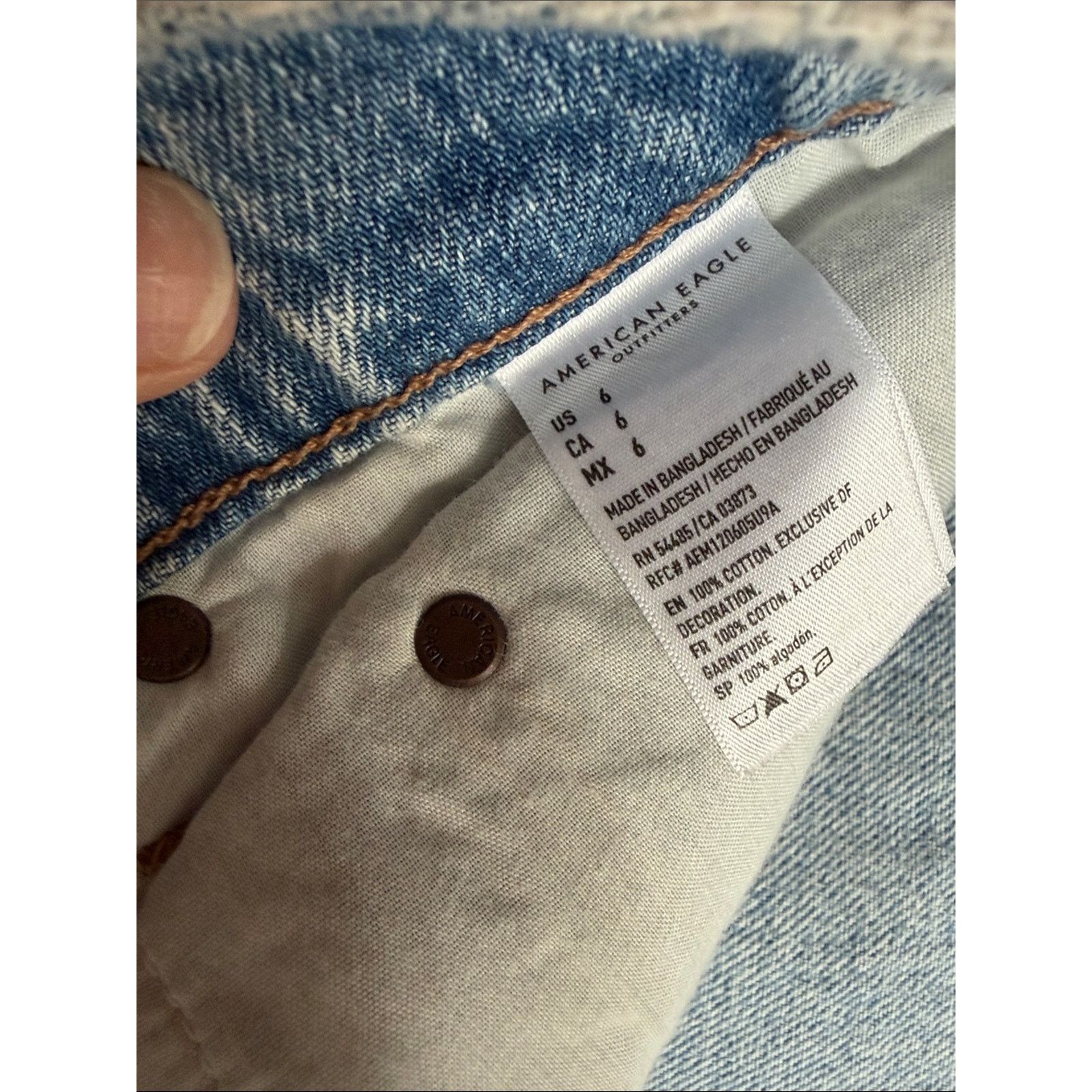 American Eagle Outfitters American Eagle Womens Low Rise Denim Baggy Skater Short Sz 6 Size 28" / US 6 / IT 42 - 5 Thumbnail