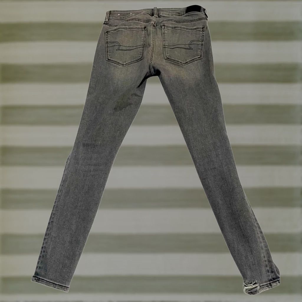American Eagle Outfitters WOMENS AMERICAN EAGLE NEXT LEVEL STRETCH DISTRESSED BLACK JEANS SIZE 2 NICE Size 26" / US 2 / IT 38 - 1 Thumbnail