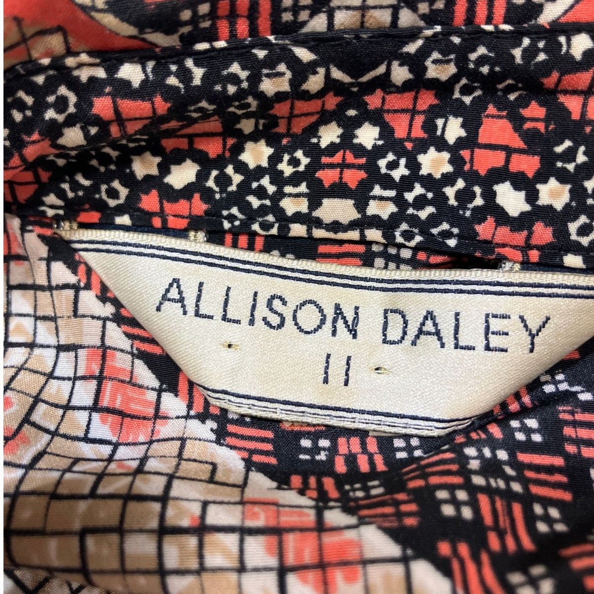Other Allison Daley Patchwork Collared Long Sleeve Blouse Women 3X Size 3XL / US 20-22 - 3 Thumbnail