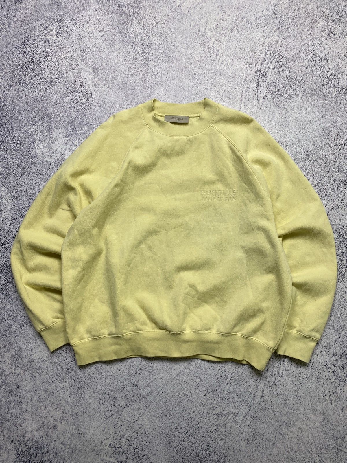 Fear of God Fog Essentials Yellow Sweatshirt