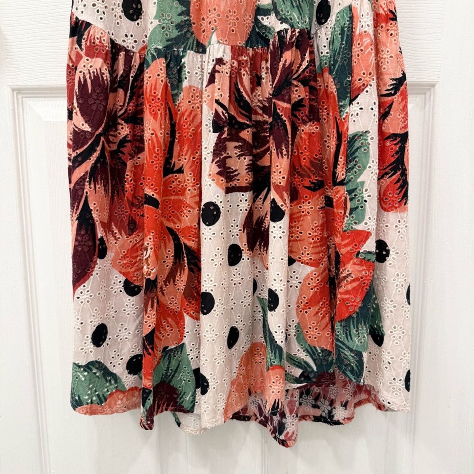Farm Rio Anthropologie Farm Rio Riviera Eyelet Maxi Dress Size XS / US 0-2 / IT 36-38 - 6 Thumbnail