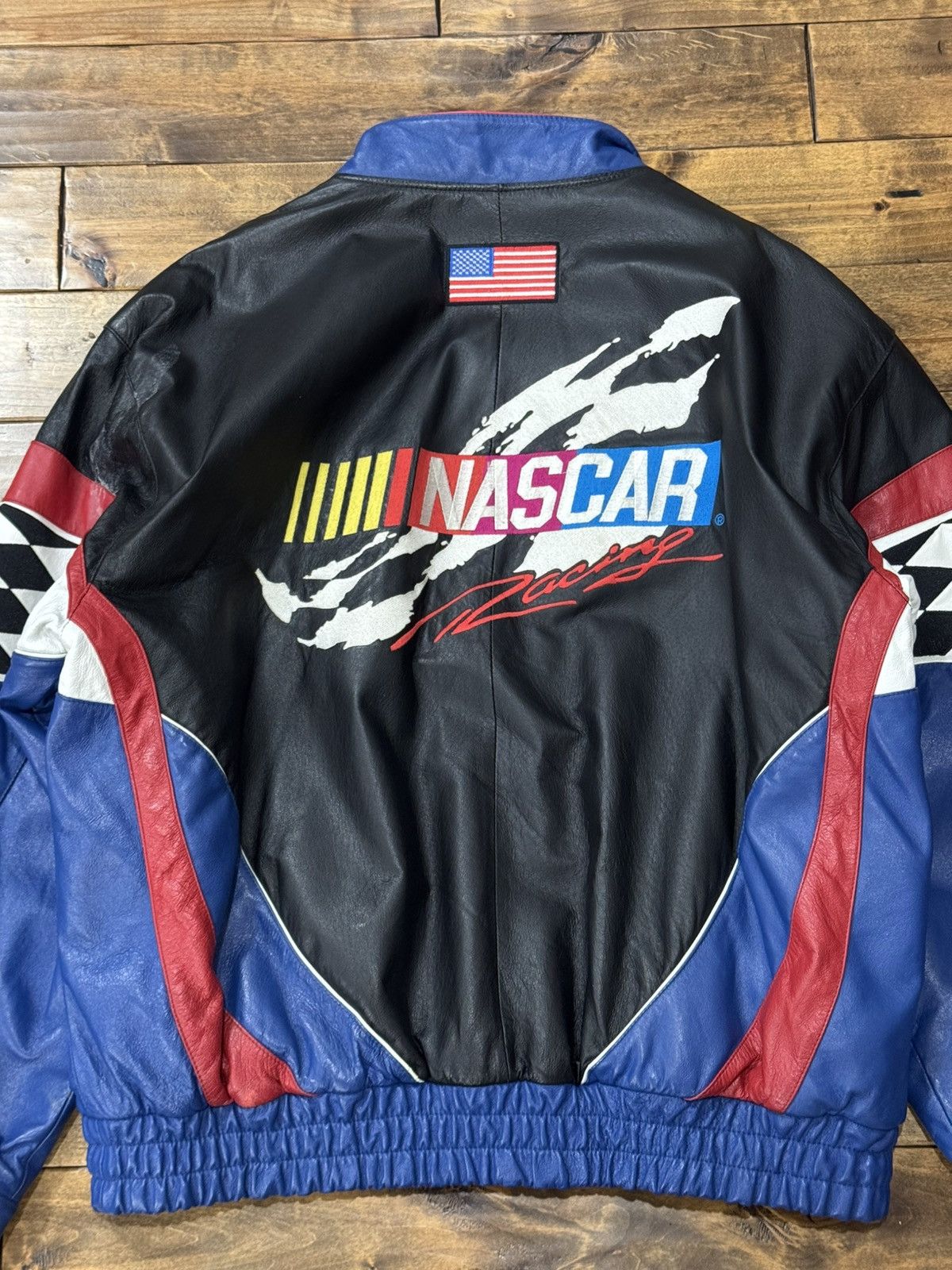 Chase Authentics Chase Authentics NASCAR Leather Jacket Embroidered Logo 1999 Size US XL / EU 56 / 4 - 4 Thumbnail