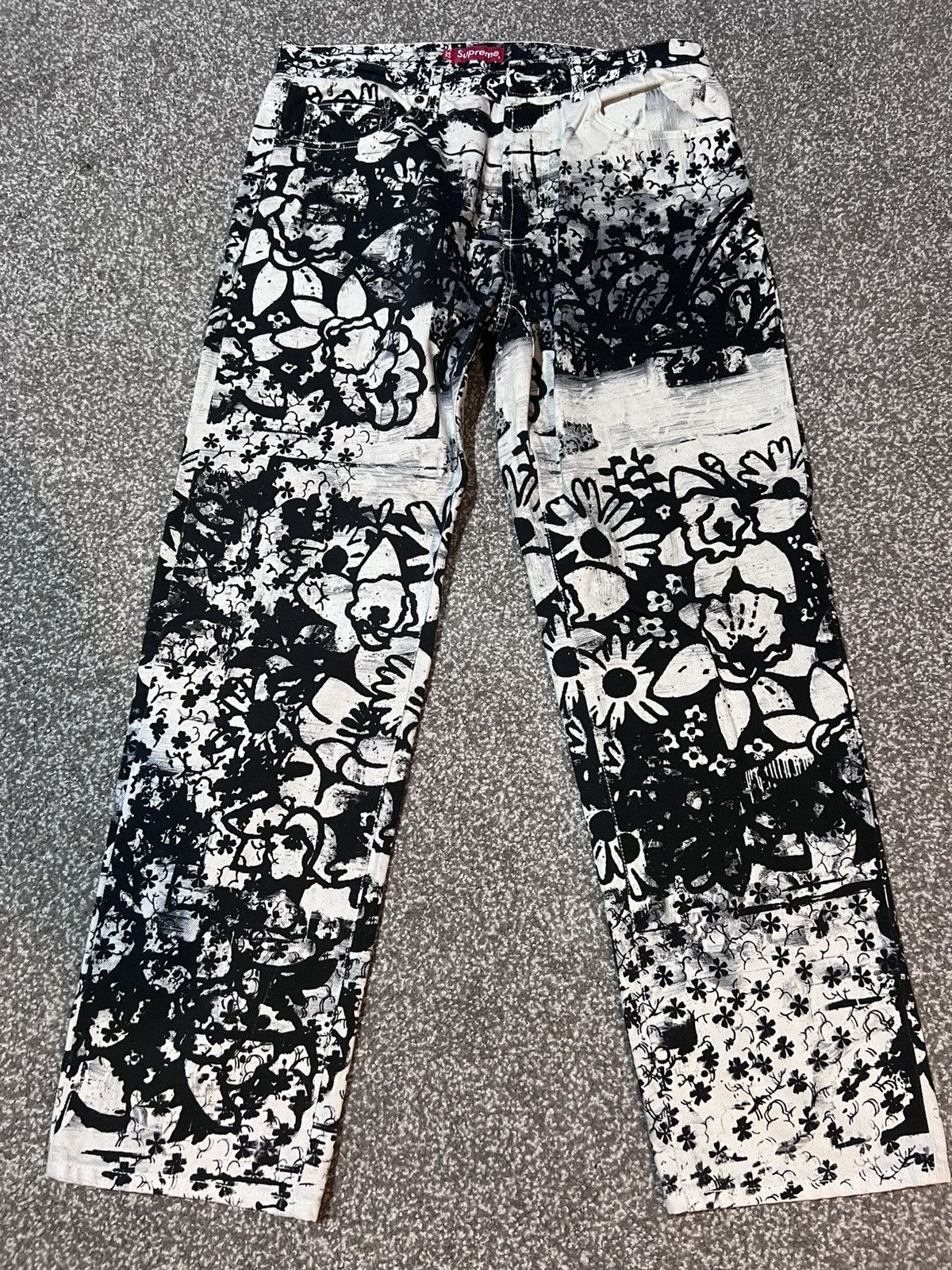 Supreme Velvet Checkerboard trouser fw20