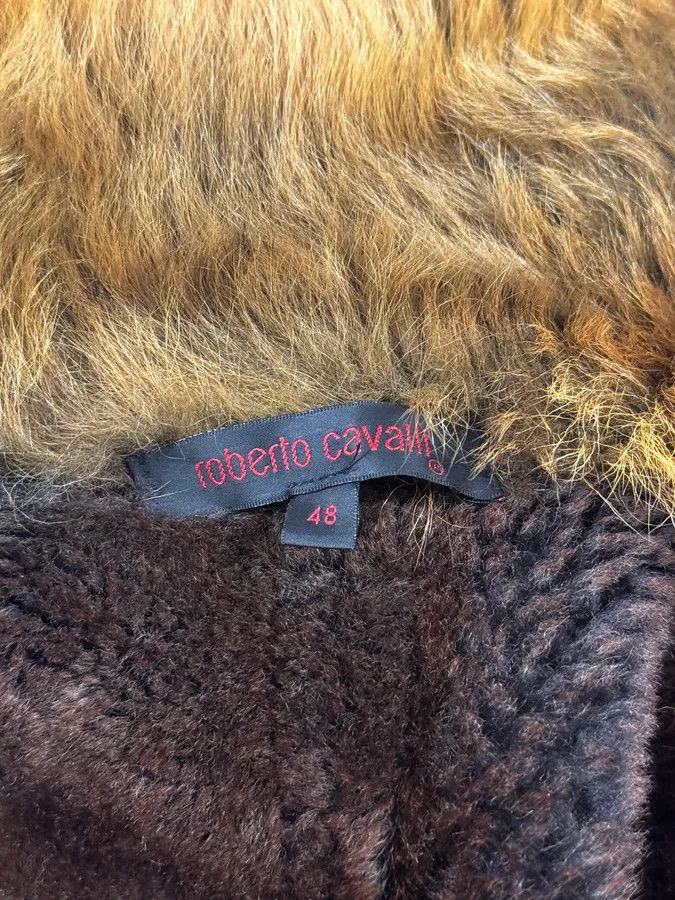 Roberto Cavalli 2000s Roberto Cavalli Fur Shearling Brown Leather Jacket Size US M / EU 48-50 / 2 - 13 Thumbnail