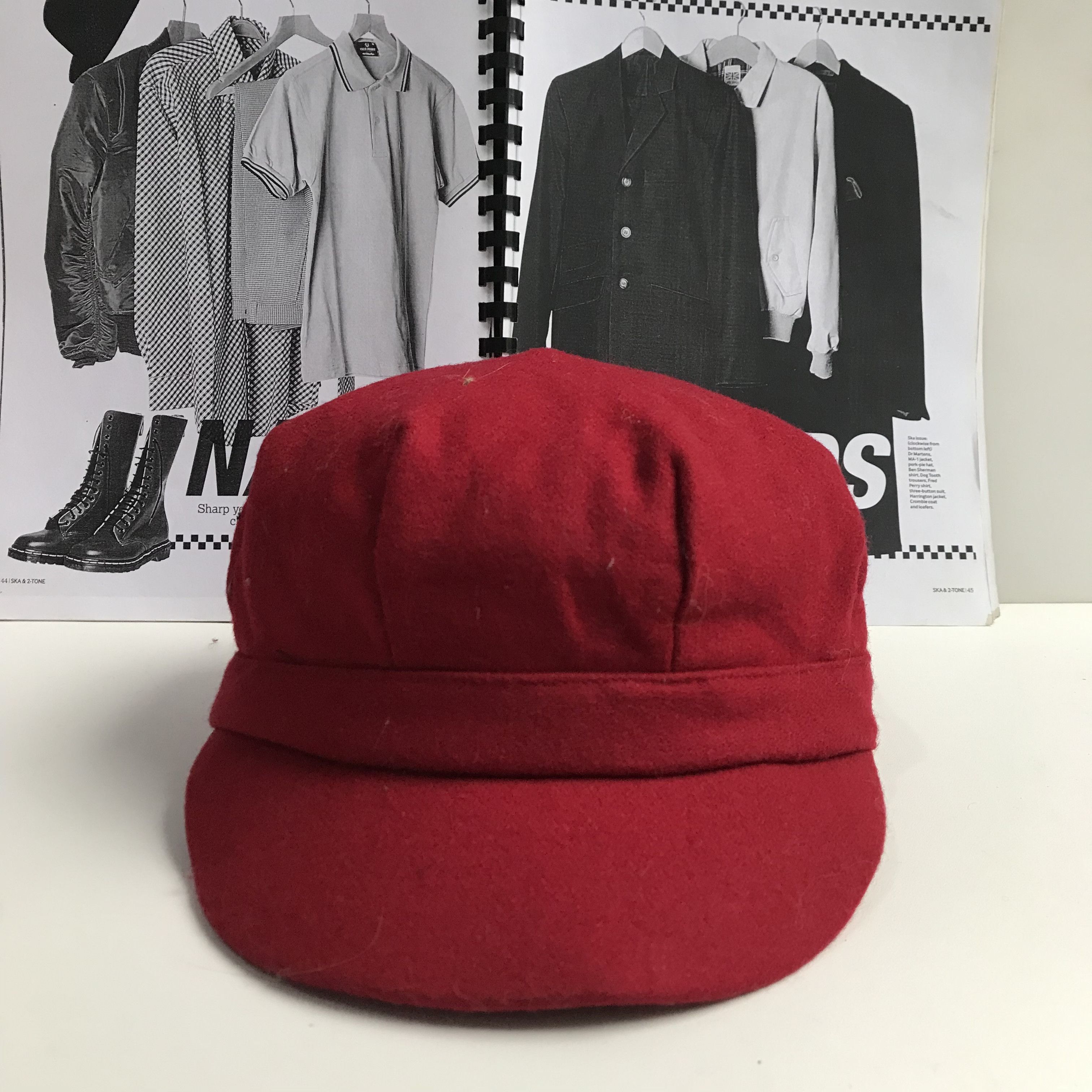 Barbour Vintage Barbour bothal bakerboy in Red Patrol Cap Size S Size ONE SIZE - 3 Thumbnail