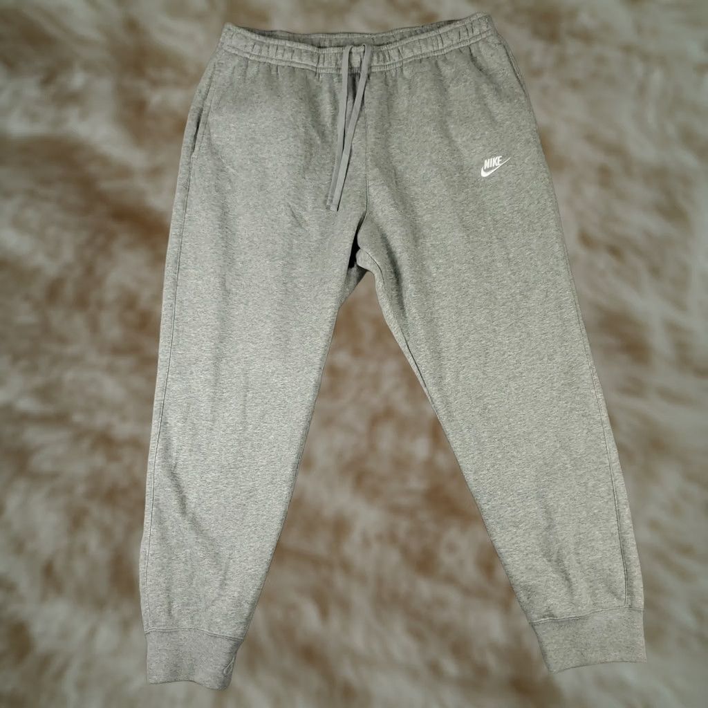 Nike Nike Pants Mens 2XL Gray Swoosh Track Joggers Sweatpants Size US 39 - 1 Thumbnail