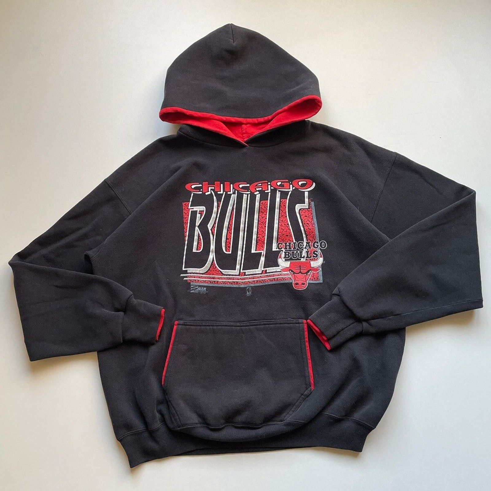 NBA Vintage 1990s Chicago Bulls NBA Graphic Pullover Hoodie XL Size US L / EU 52-54 / 3 - 1 Thumbnail