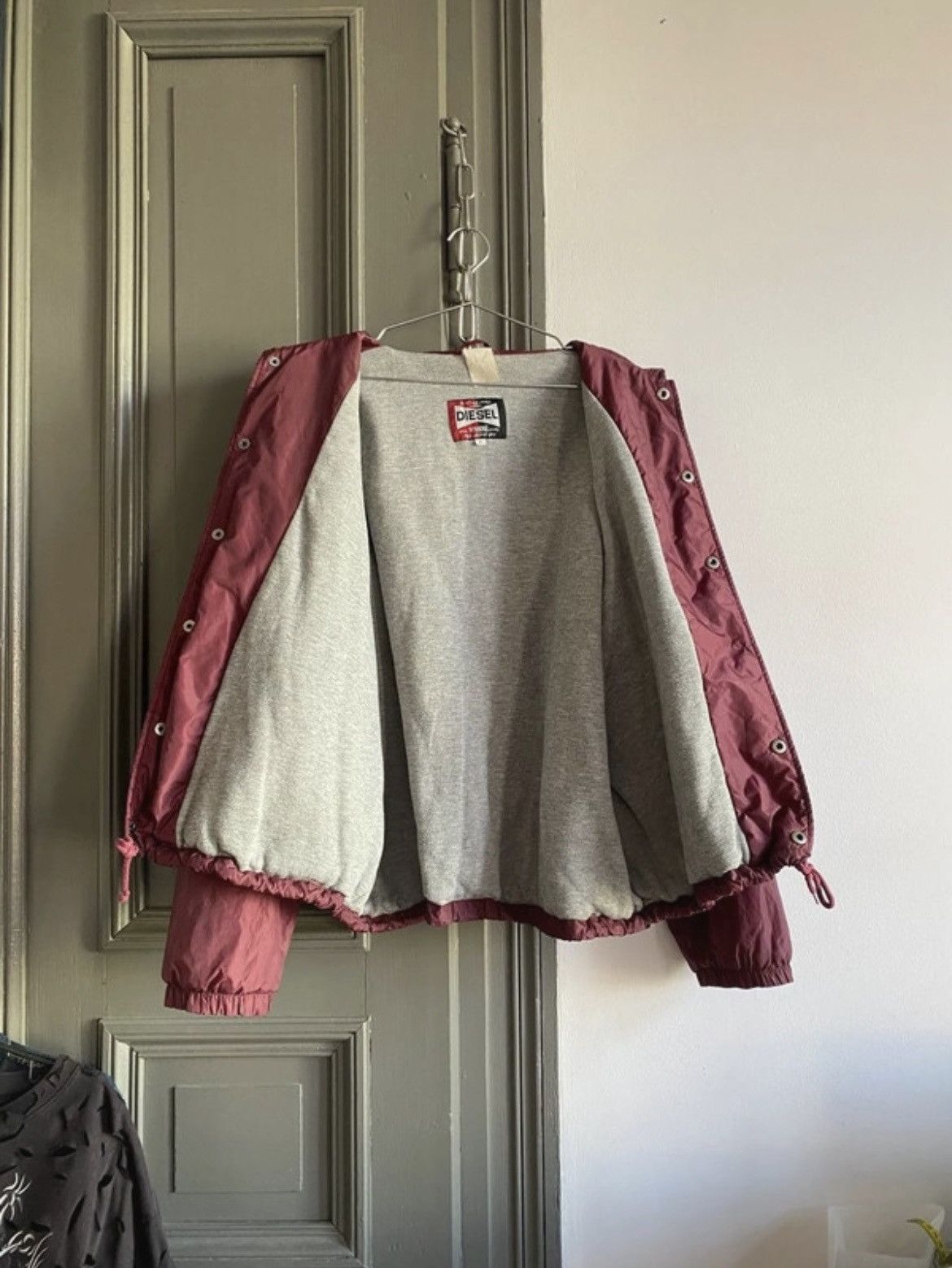 Diesel × Vintage Vintage Diesel Burgundy Coach Jacket Size US L / EU 52-54 / 3 - 1 Thumbnail