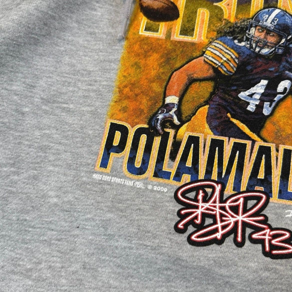 Vintage VINTAGE Troy Palamalu Pittsburgh Steelers Hoodie Sweatshirt L Gray North Creek Traders Hoodie Mens Pullover Long Sleeve Drawstring Sports 2009 Size US L / EU 52-54 / 3 - 4 Thumbnail