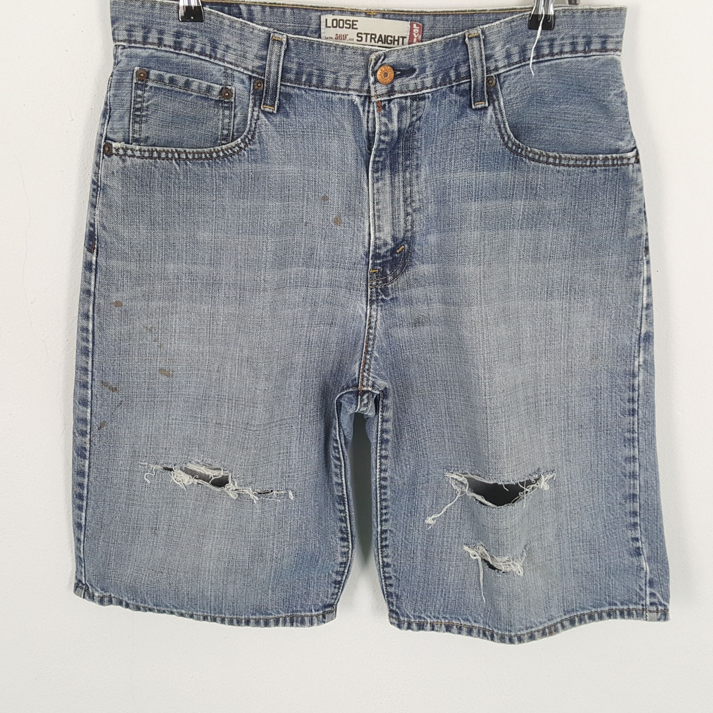 Levi's × Vintage LEVI'S Distressed Shorts Jeans Summer Style Size US 34 / EU 50 - 2 Thumbnail