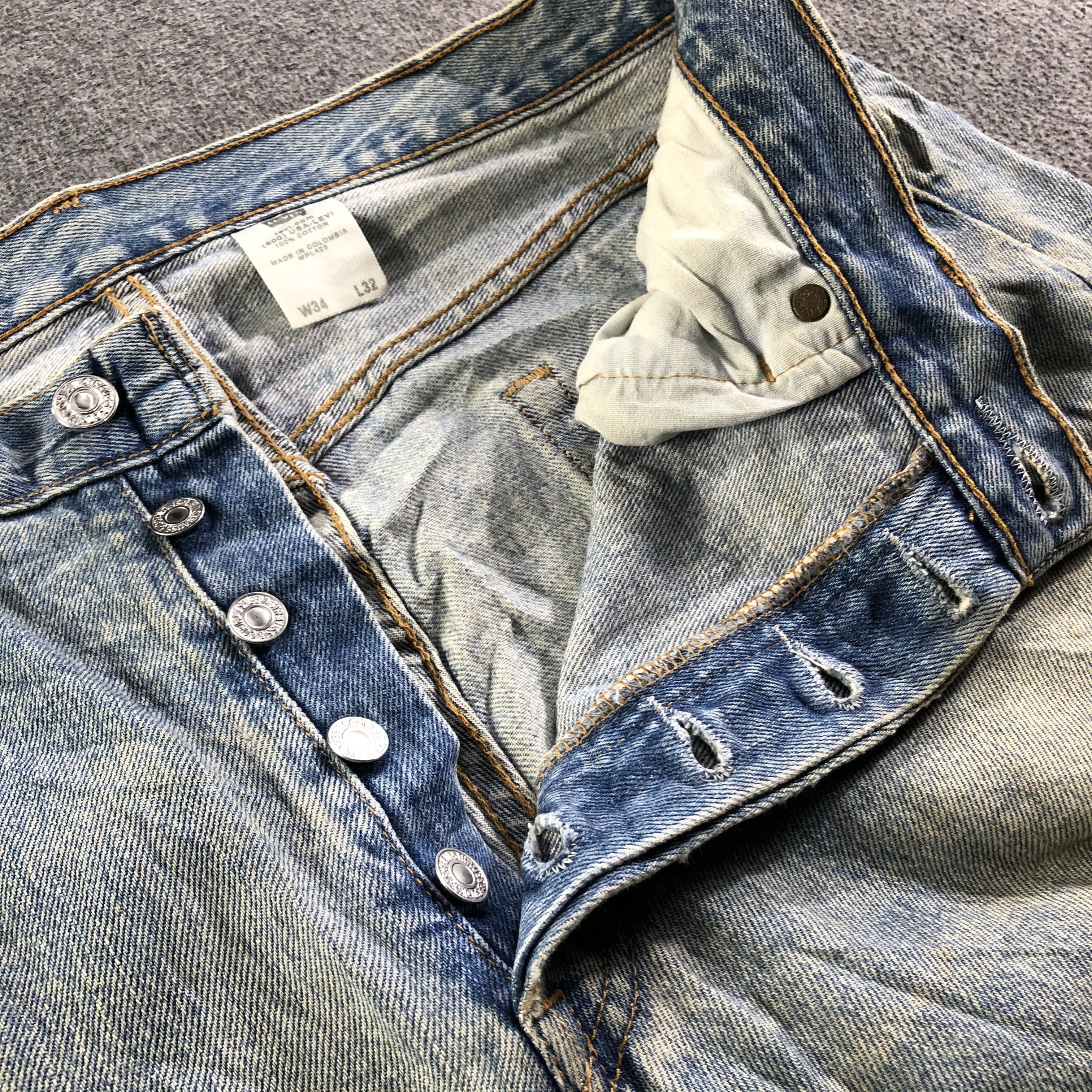 Levi's Vintage 90s Levis 501 Jeans-J3743 Size US 35 - 8 Thumbnail