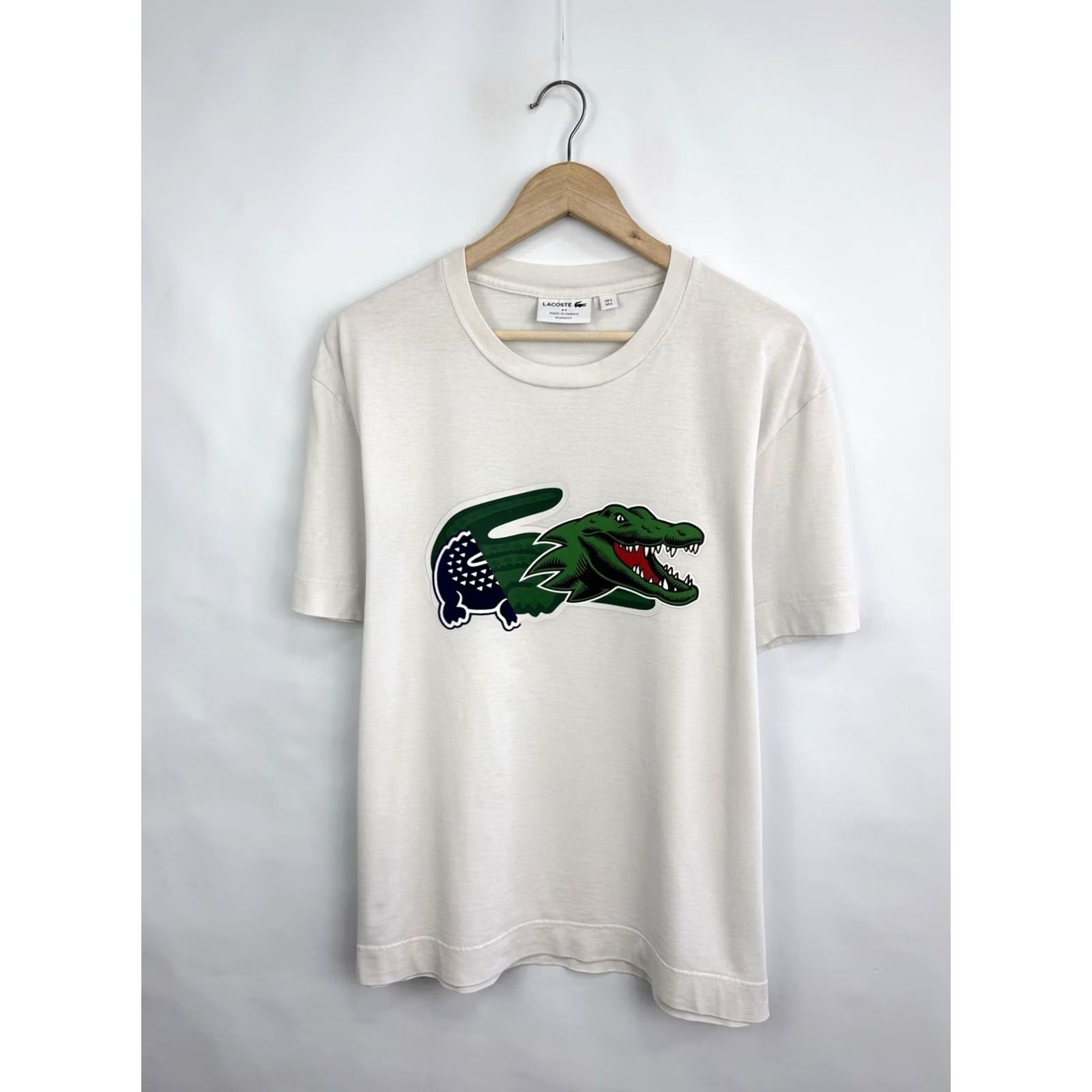 Lacoste Lacoste Relaxed Fit T-Shirt Made in France Rare White L Mens Shirt Size US L / EU 52-54 / 3 - 7 Thumbnail