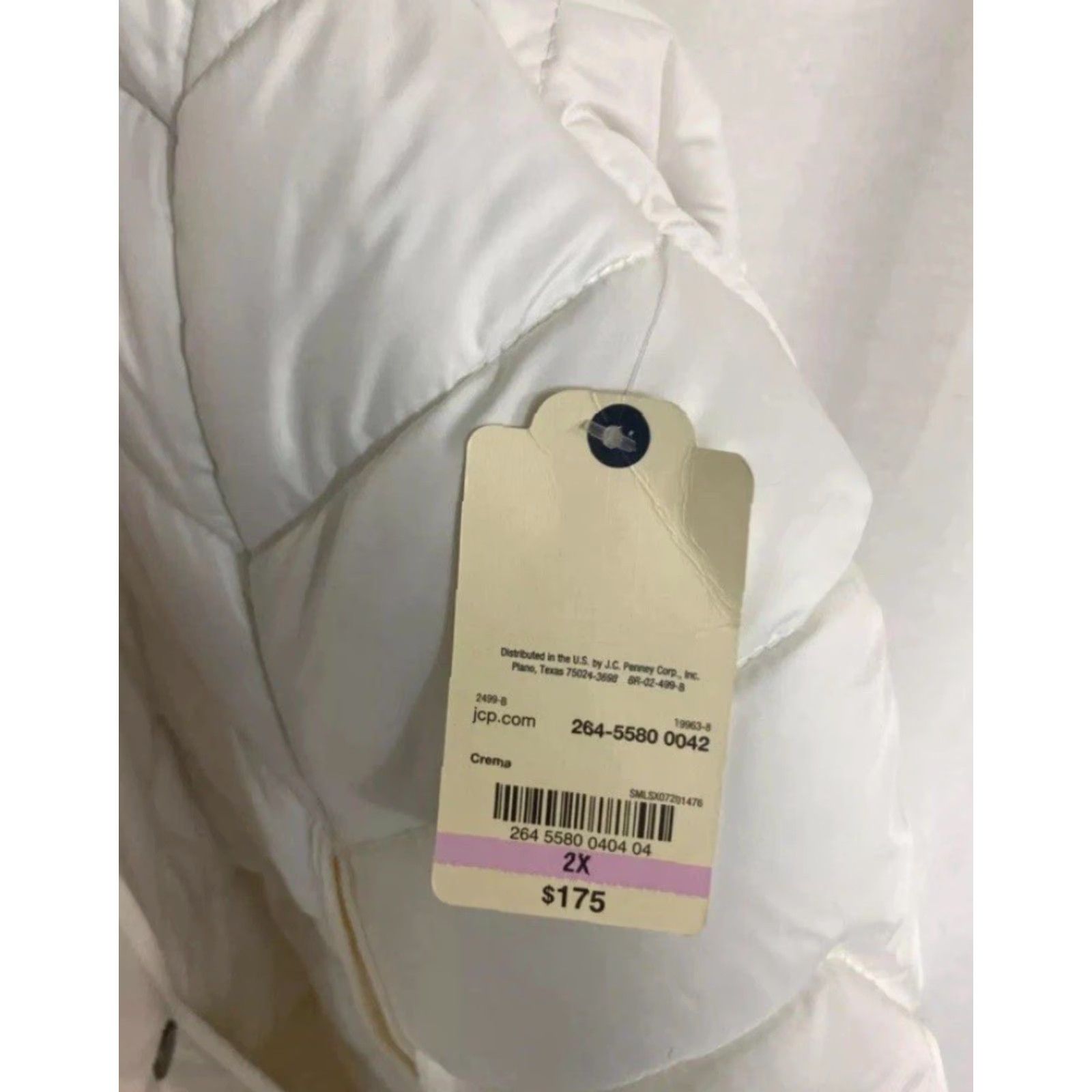 Vintage St Johns Bay Jacket Women 2X White Quilted Hooded Womens Size XXL / US 16-18 / IT 52-54 - 8 Thumbnail