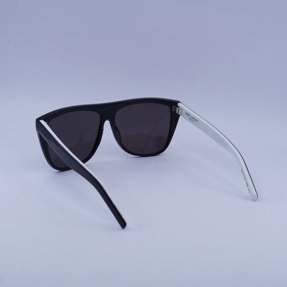 Saint Laurent Paris Saint Laurent SL1 020 Sunglasses White/Black Square Frame Size ONE SIZE - 8 Thumbnail