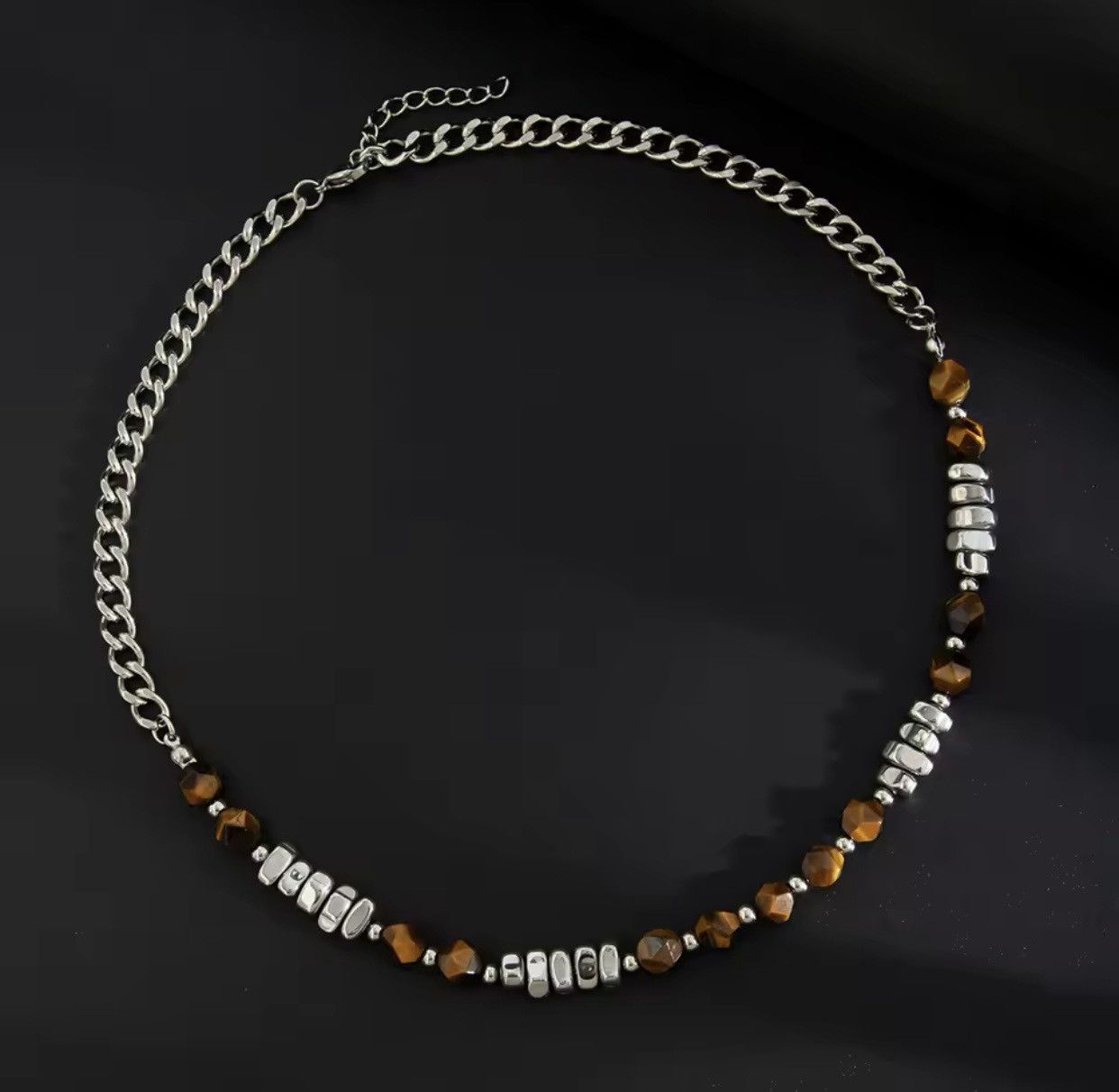 Jewelry Ingemark Hip Hop Silver Color Stainless Steel Chain Necklac Size ONE SIZE - 6 Thumbnail