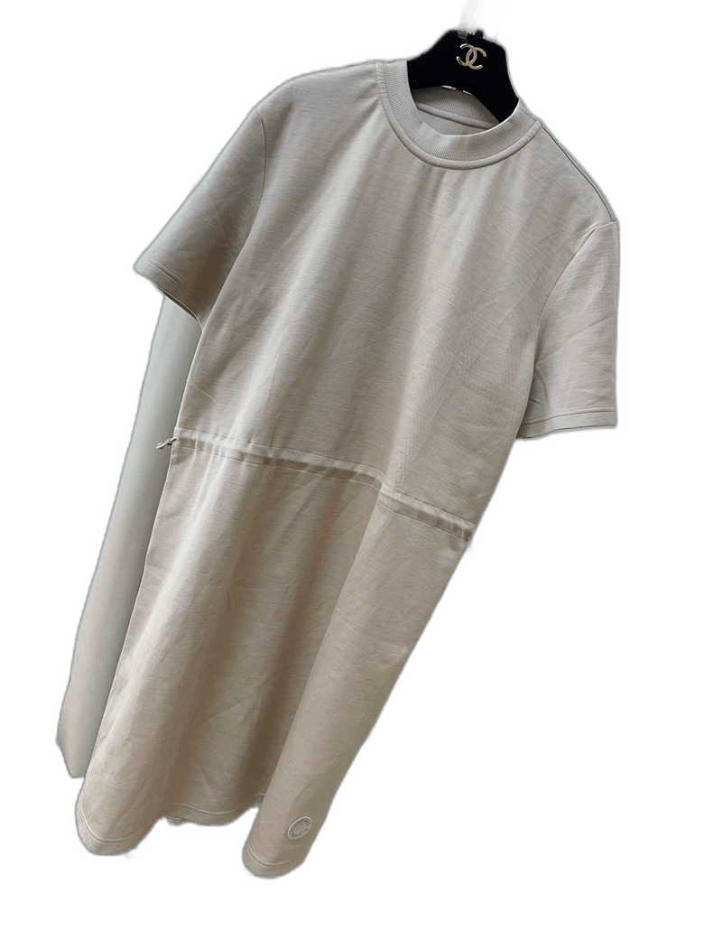 Hermes Hermes Beige Drawstring Short-Sleeve Dress Size M / US 6-8 / IT 42-44 - 1 Thumbnail