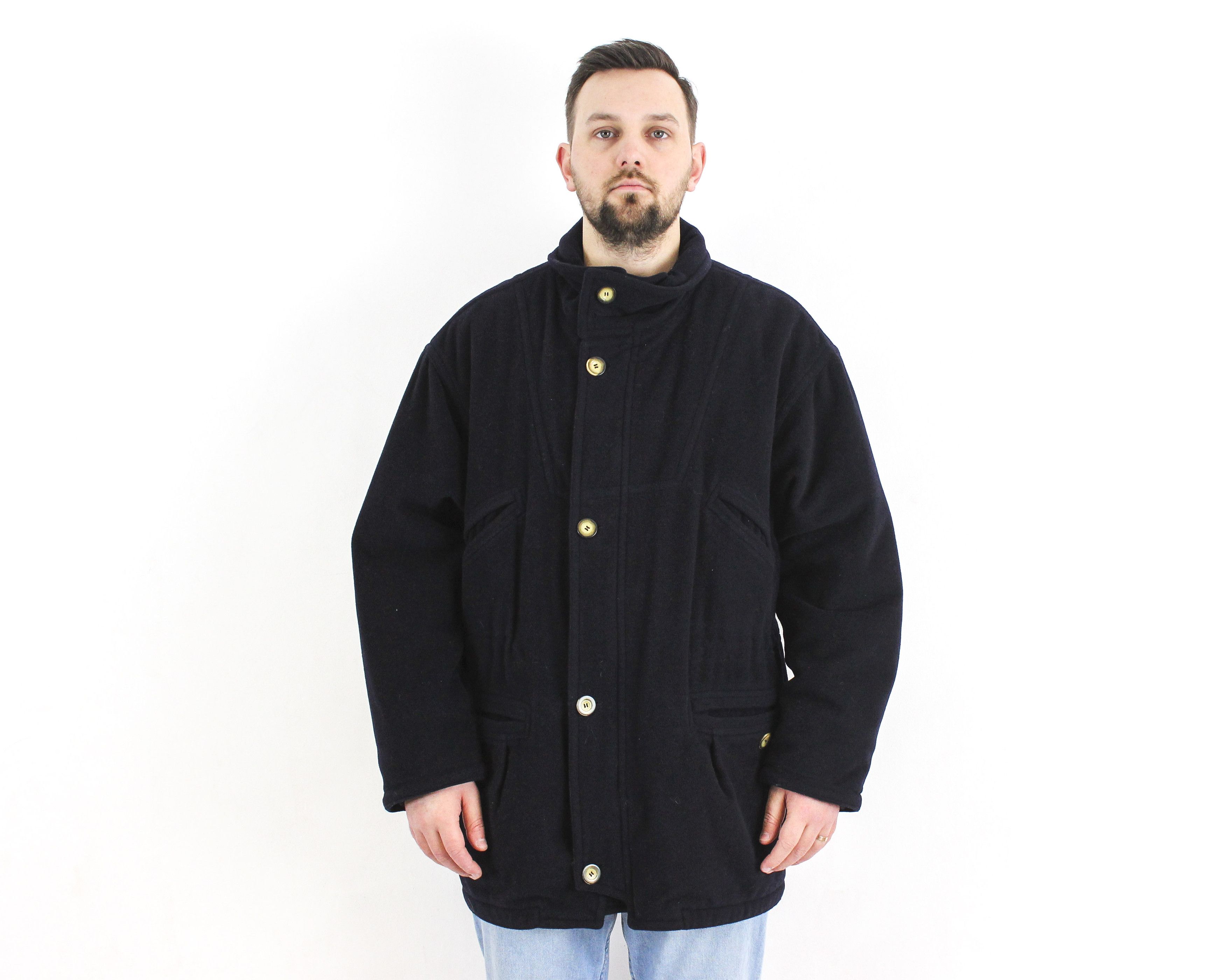 Hugo Boss Malenkow Men L Wool Cashmere Jacket Pea Coat EU 52 Winter Size US L / EU 52-54 / 3 - 1 Thumbnail