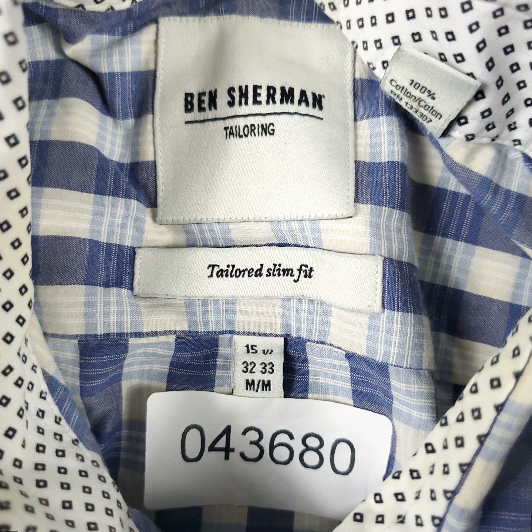Ben Sherman Ben Sherman Blue Plaid Button-Up Shirt Mens Medium Long Sleeve Casual Modern Size US M / EU 48-50 / 2 - 8 Thumbnail