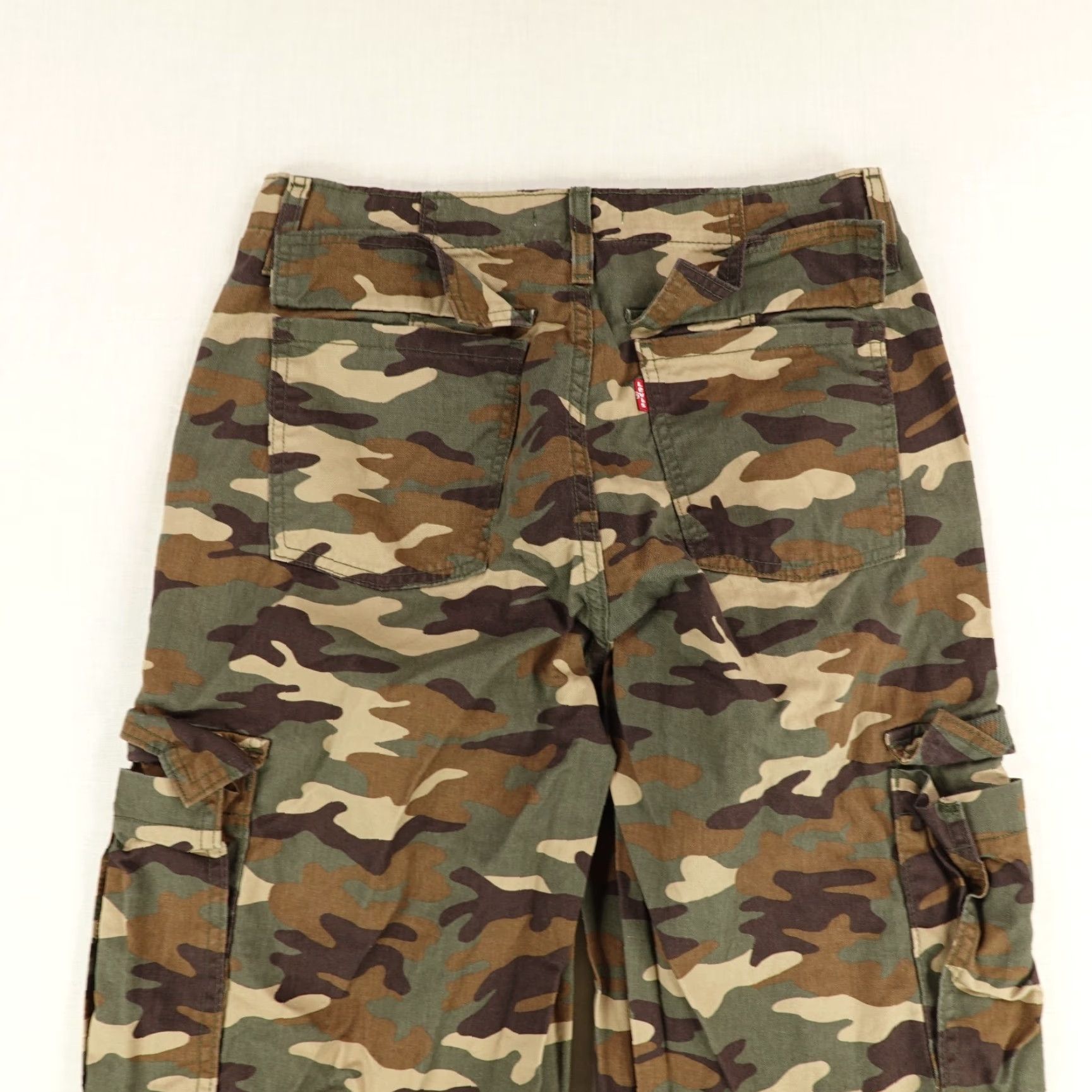 Levi's Levi's Cargo Pants Men 28 Green Camouflage Military Canvas Straight Fit Baggy Casual Size US 30 / EU 46 - 5 Thumbnail
