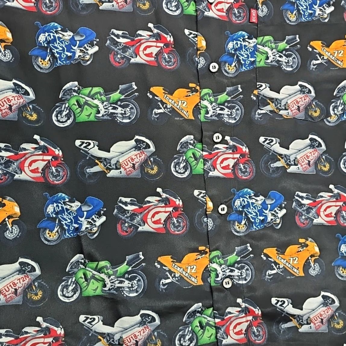 Ecko Unltd. VINTAGE Marc Ecko Racing Motorcycle All Over Print Button Shirt Men XL Black VTG Size US XL / EU 56 / 4 - 5 Thumbnail