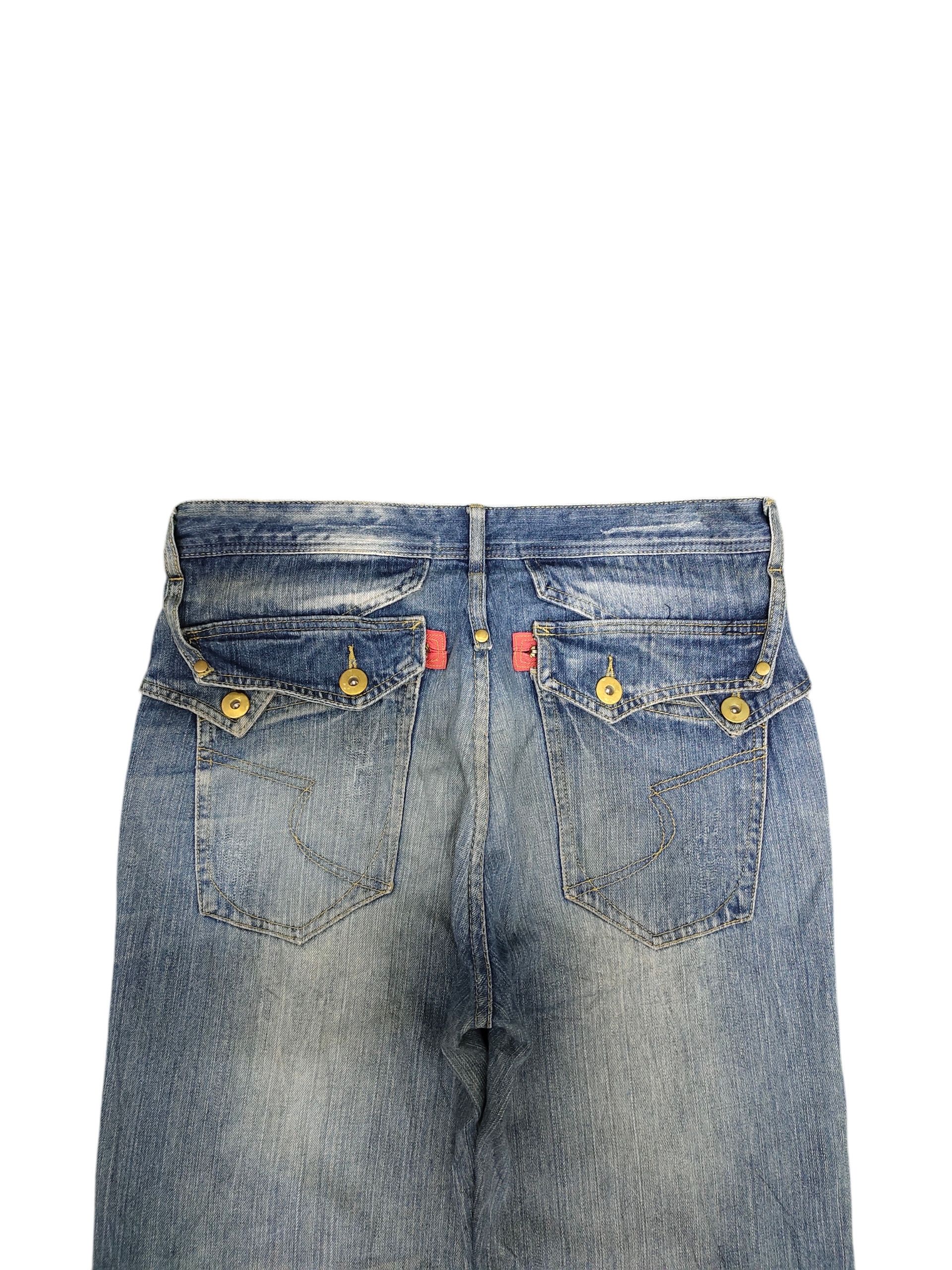 Comme des Garcons × Undercover Japanese Brand Zipper Pocket Clawmark Distress Denim Jeans Size US 34 / EU 50 - 9 Thumbnail