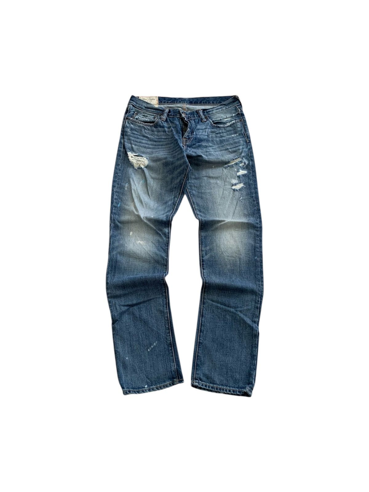 Abercrombie & Fitch Abercrombie & Fitch Distressed Faded Skinny Jeans Size US 30 / EU 46 - 8 Thumbnail