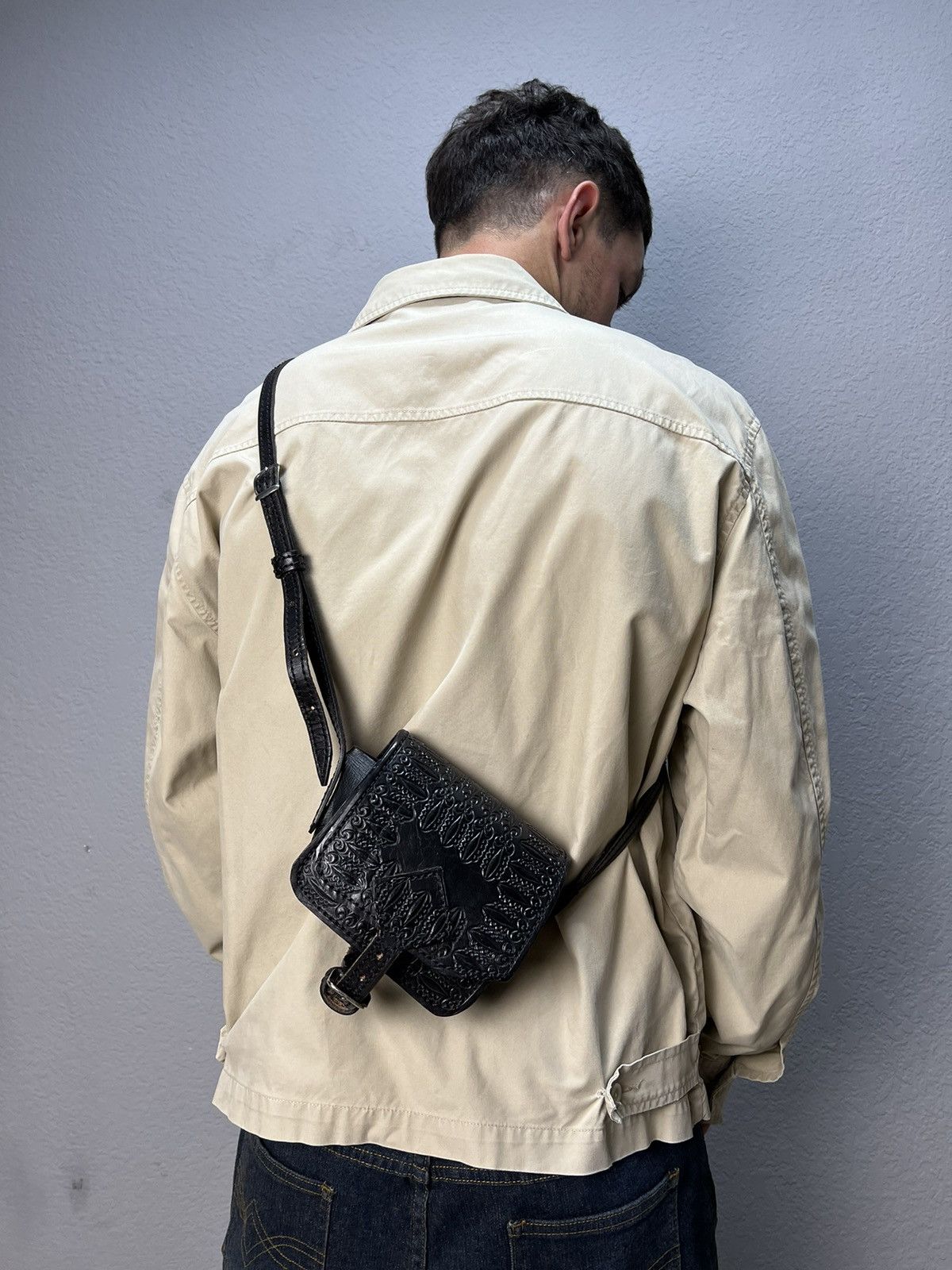 Japanese Brand VINTAGE Y2K LEATHER LGB STYLE KMRII LEATHER BAG Size ONE SIZE - 3 Thumbnail