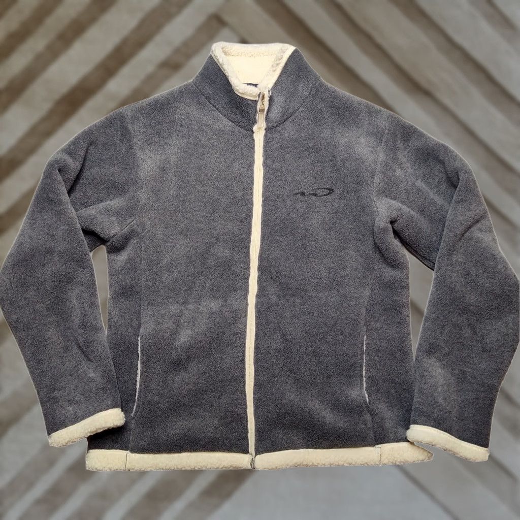 Whistles VINTAGE Whistler Blackcomb Women XL Gray Sherpa Lined Fleece Full Zip Jacket Canada Size XL / US 12-14 / IT 48-50 - 1 Thumbnail