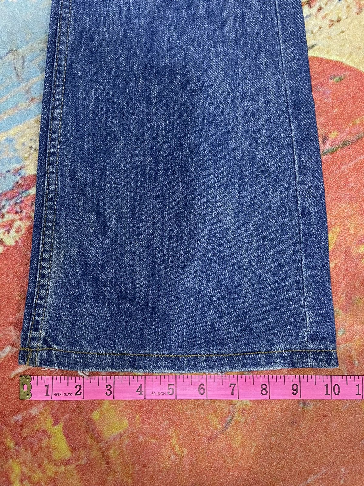 Diesel Black Gold Vintage Y2K Diesel Thrashed Flare Denim Pants Size US 31 - 19 Thumbnail