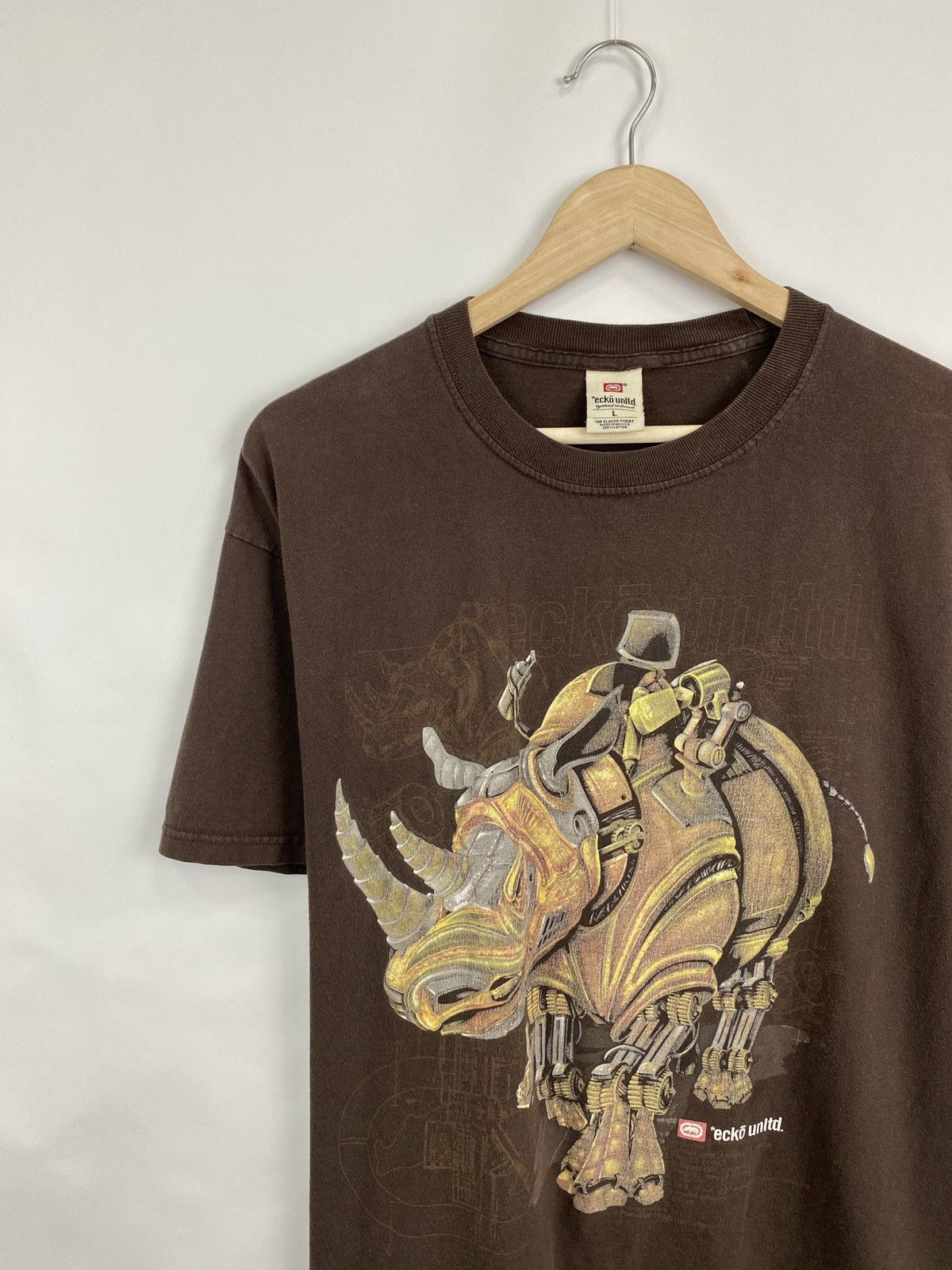 Christian Audigier × Ecko Unltd. × Ed Hardy 🇺🇸 Vintage 90s Ecko Unlimited Rap Japan Style T-Shirt Rare Size US L / EU 52-54 / 3 - 2 Thumbnail