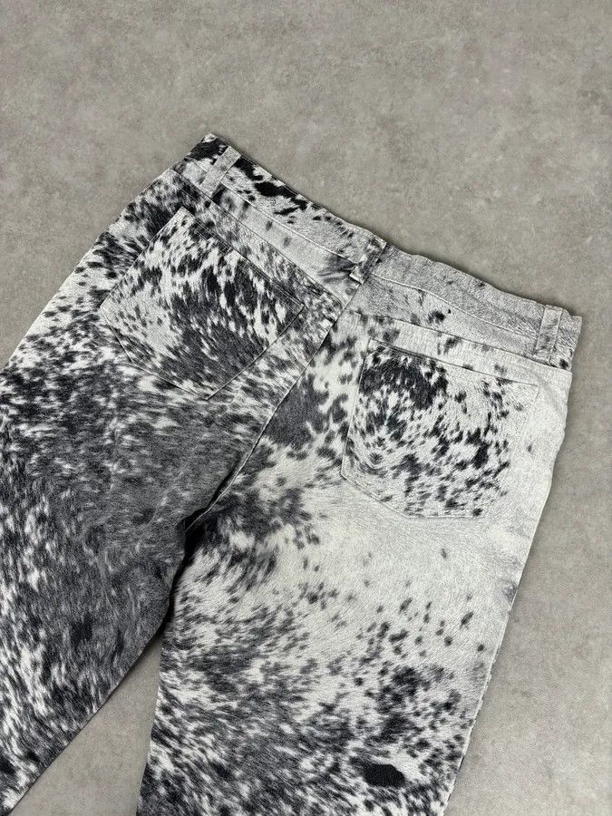 Roberto Cavalli AW1999 Roberto Cavalli White & Black Fur Effect Fury Pants Size US 32 / EU 48 - 7 Thumbnail