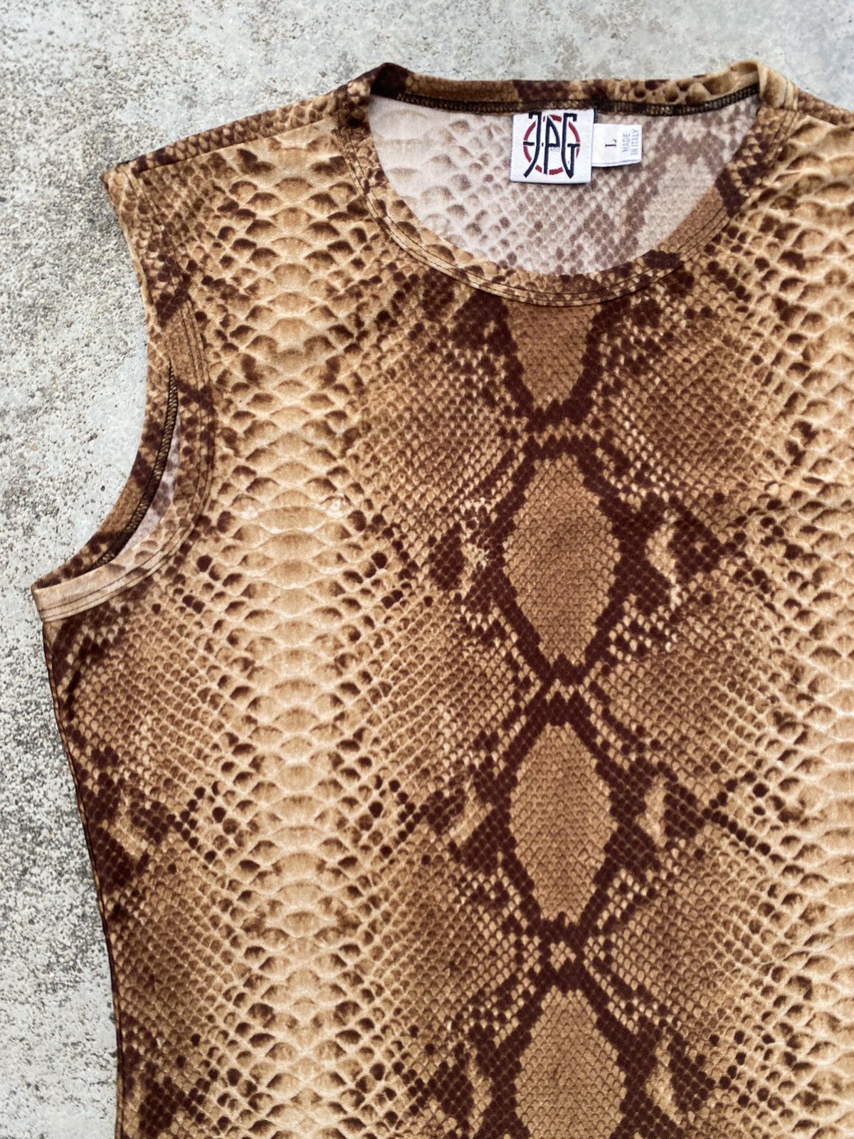 Jean Paul Gaultier JPG jean paul gaultier snake python tank top / sleeveless Size US L / EU 52-54 / 3 - 4 Thumbnail