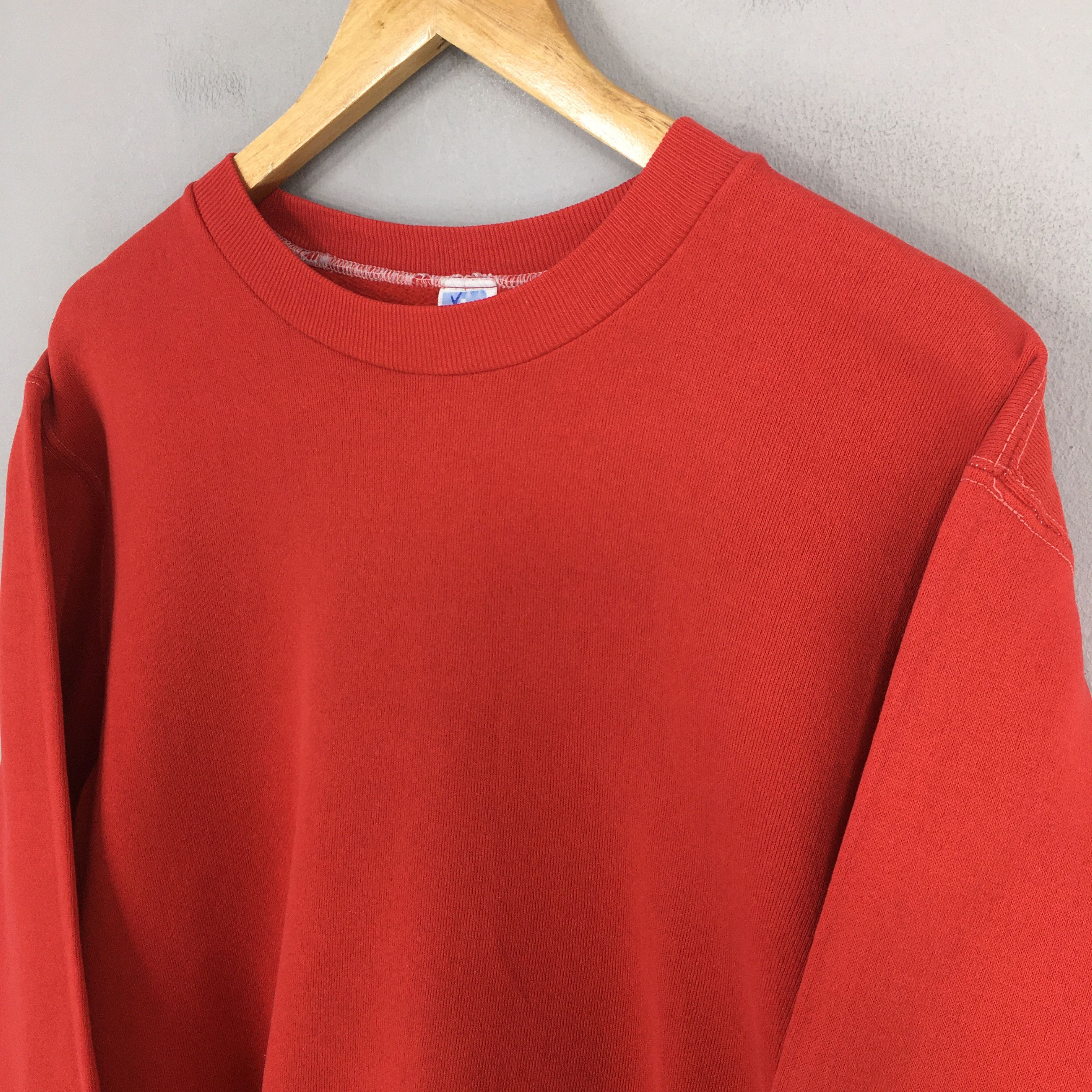 Russell Athletic × Vintage Vintage 90s Russell Athletic Plain Red Sweatshirt Medium Size US M / EU 48-50 / 2 - 3 Thumbnail