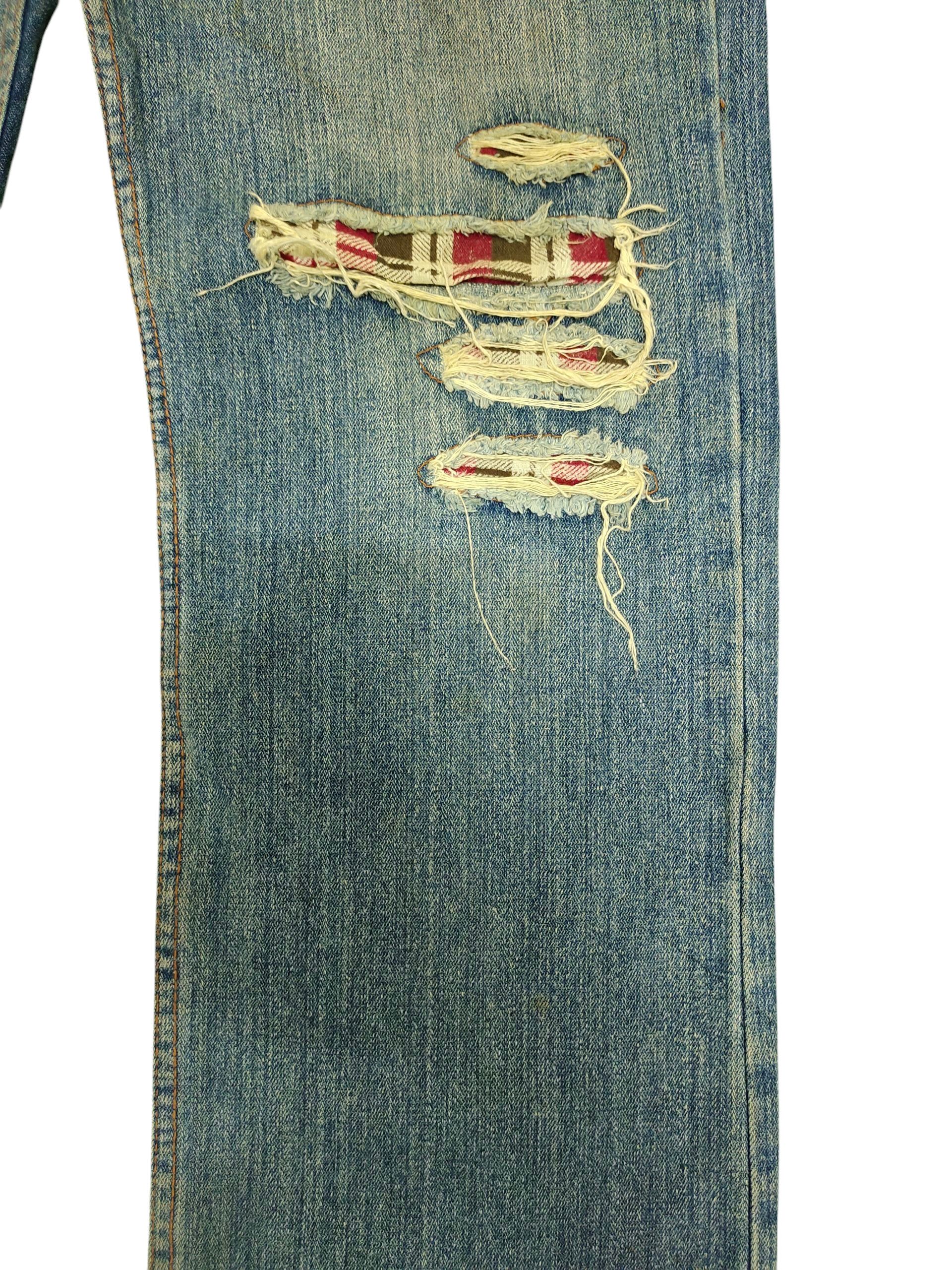 Comme des Garcons × Undercover Nylaus Japan Patchwork Distress Rusty Denim Jeans Size US 32 / EU 48 - 3 Thumbnail
