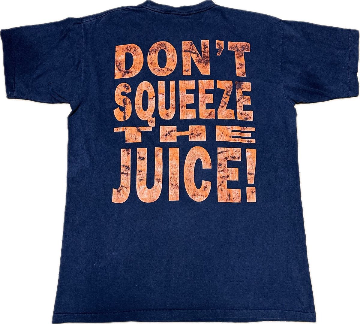 Vintage OJ SIMPSON black tee DON'T SQUEEZE THE JUICE! Size US XL / EU 56 / 4 - 4 Thumbnail