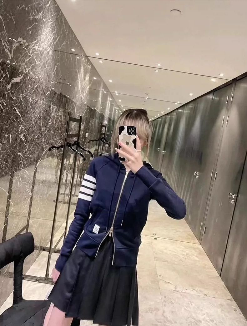 Thom Browne Thom Browne Zippered hooded hoodie Size US S / EU 44-46 / 1 - 8 Thumbnail