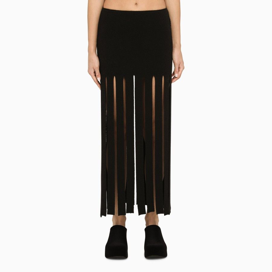 image of Alanui O1D2Blof0124 Skirt Fringer In Black, Women's (Size 30)
