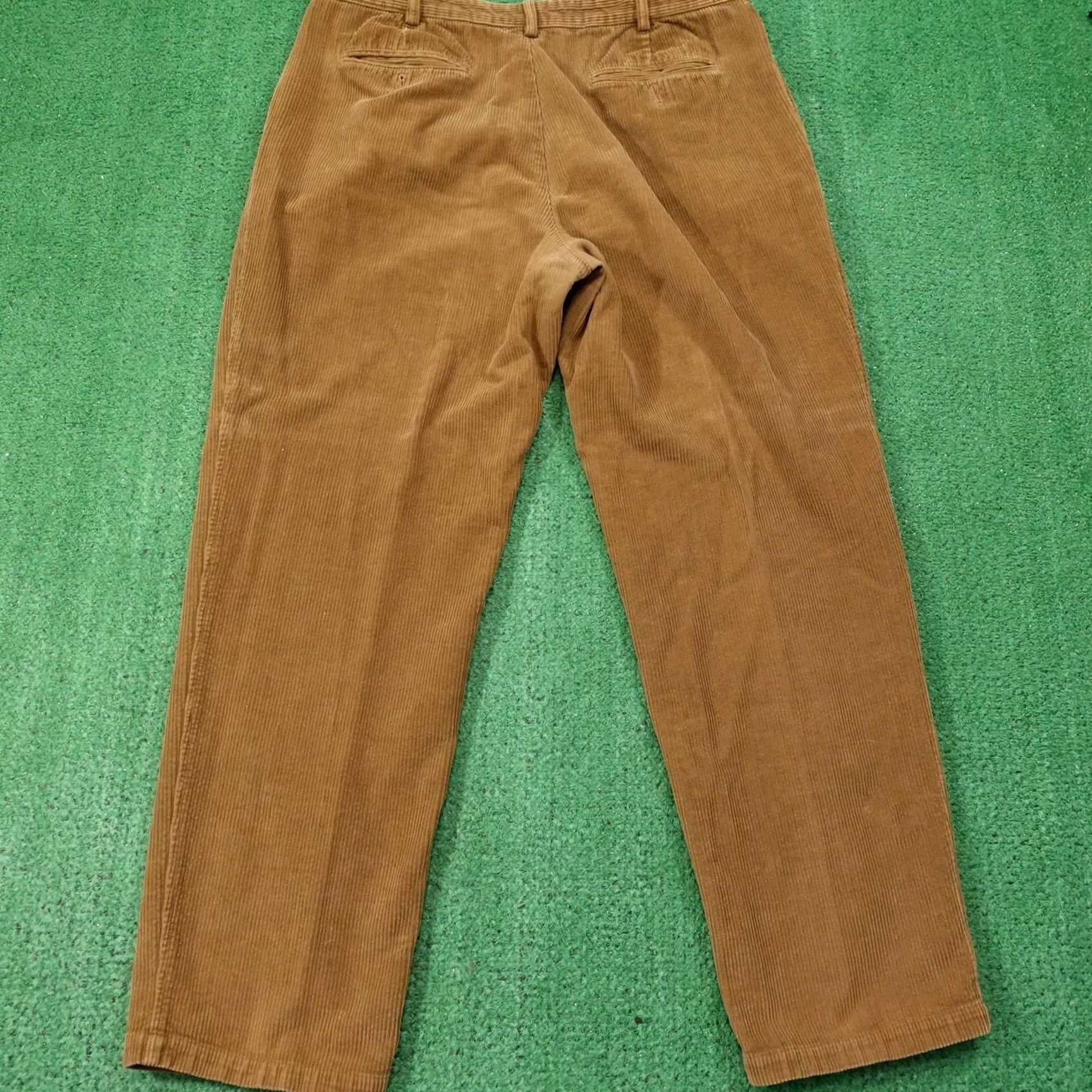 Brooks Brothers Brooks Brothers Pants Mens 38x32 Brown Corduroy Dress Pants Flat Front Straight Leg, Regular, Zip, Pockets, Solid, 100% Cotton, Brown, Mens Size US 38 / EU 54 - 4 Thumbnail