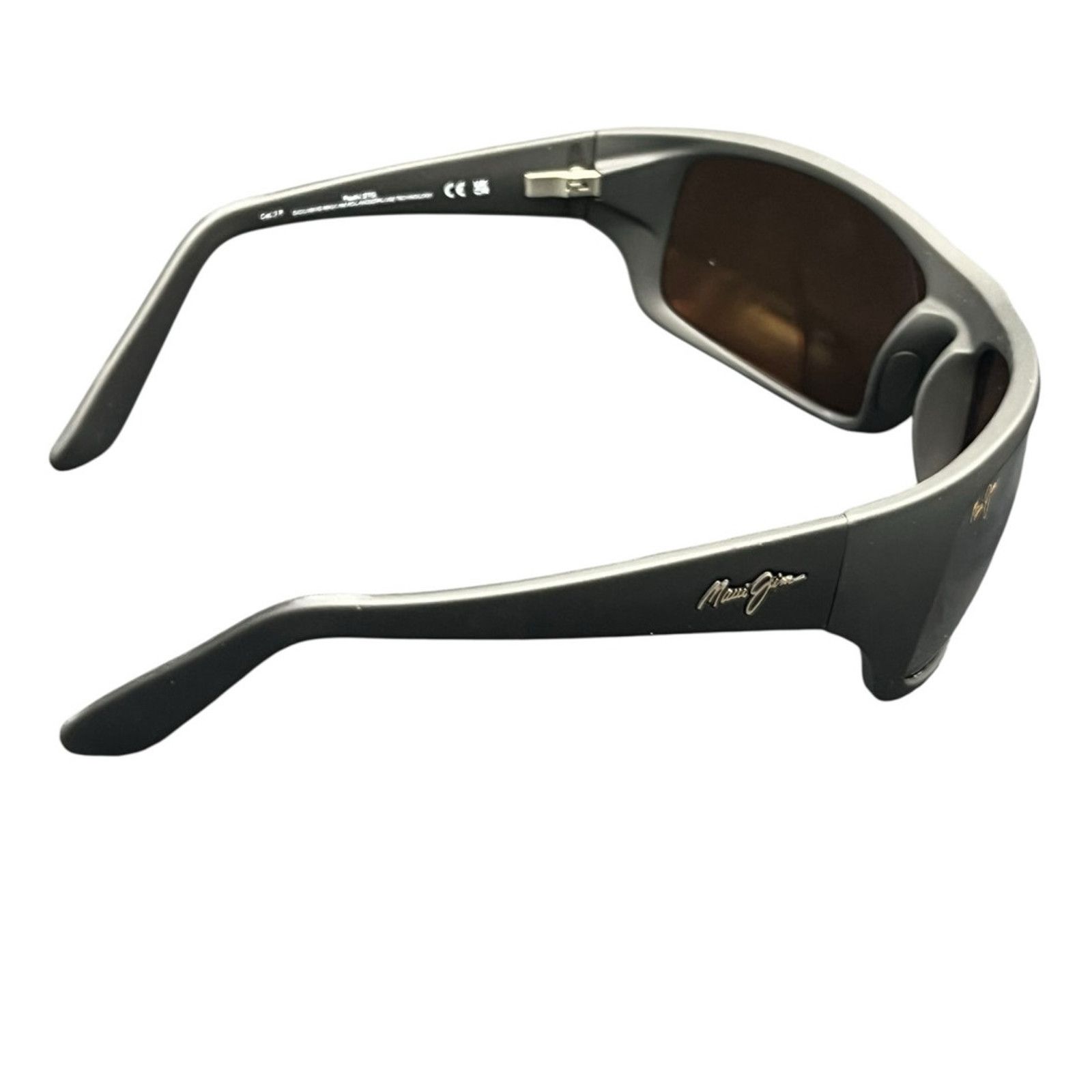 Maui Jim Maui Jim Pe'ahi Polarized Wrap Sunglasses Matte Black Size ONE SIZE - 4 Thumbnail
