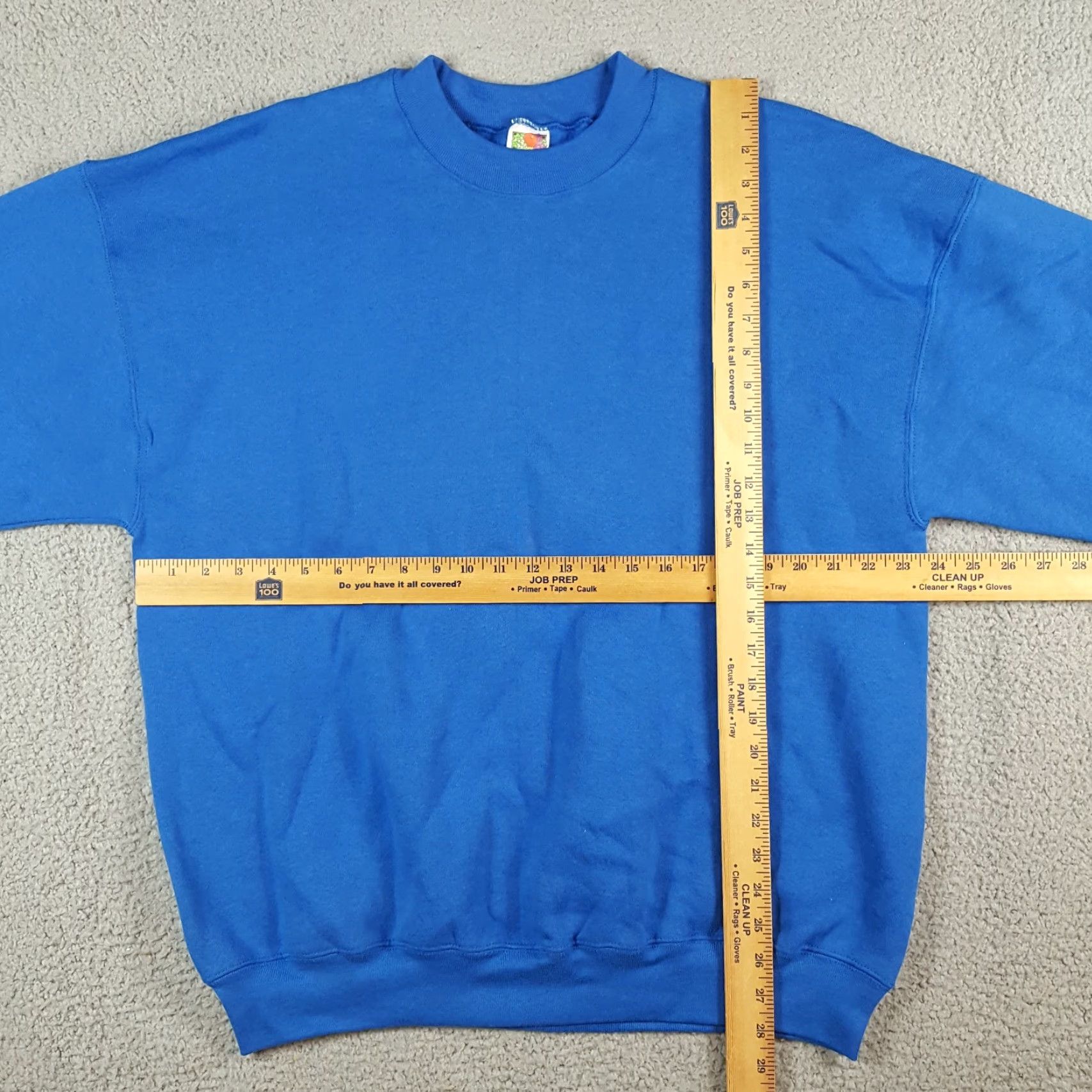 Fruit Of The Loom VINTAGE Royal Blue Pullover Skater Crewneck Size XL Fleece Sweatshirt Size US XL / EU 56 / 4 - 6 Thumbnail
