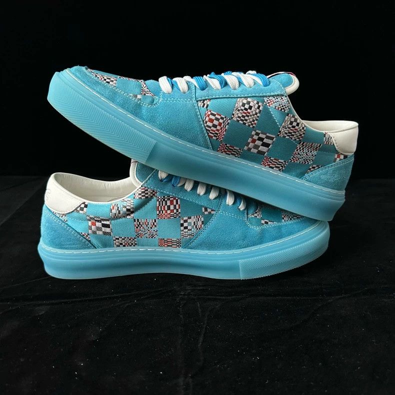 Louis Vuitton Louis Vuitton Blue checkerboard shoes Size US 9.5 / EU 42-43 - 4 Thumbnail