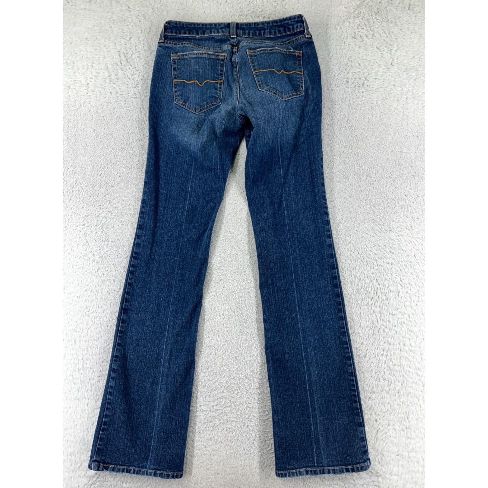 Vintage Outlooks Jeans Womens 3 L Blue Denim Bootcut Cotton Blend Stretch Low Rise Size 26" / US 2 / IT 38 - 2 Thumbnail