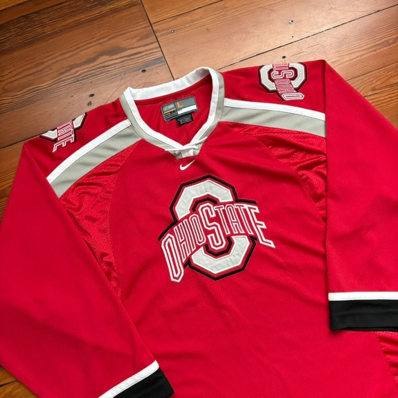 Nike × Vintage Vintage Nike Bauer Ohio State Buckeyes Hockey Jersey Size L Size US L / EU 52-54 / 3 - 2 Thumbnail