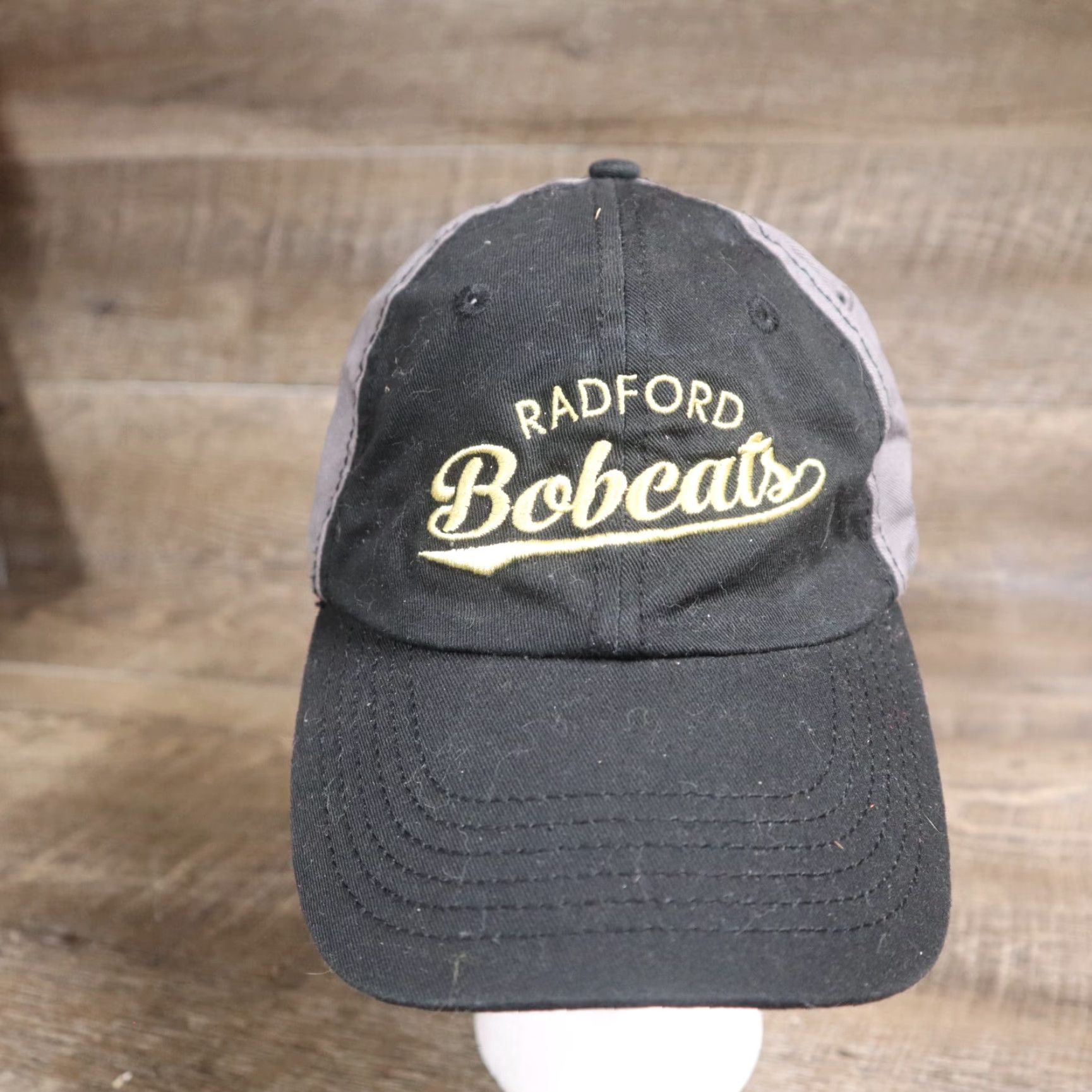 Vintage VINTAGE Radford High School Virginia VA Bobcats Baseball Cap Adult Adjustable Strapback Black Size ONE SIZE - 2 Thumbnail
