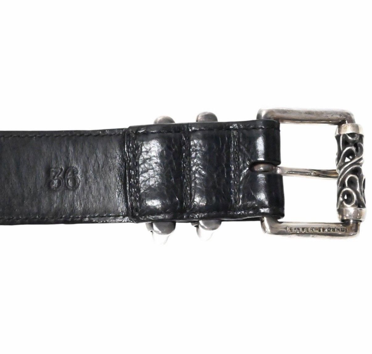 Chrome Hearts 36inch Chrome Hearts Roller Leather Belt 1.5 Size ONE SIZE - 5 Thumbnail