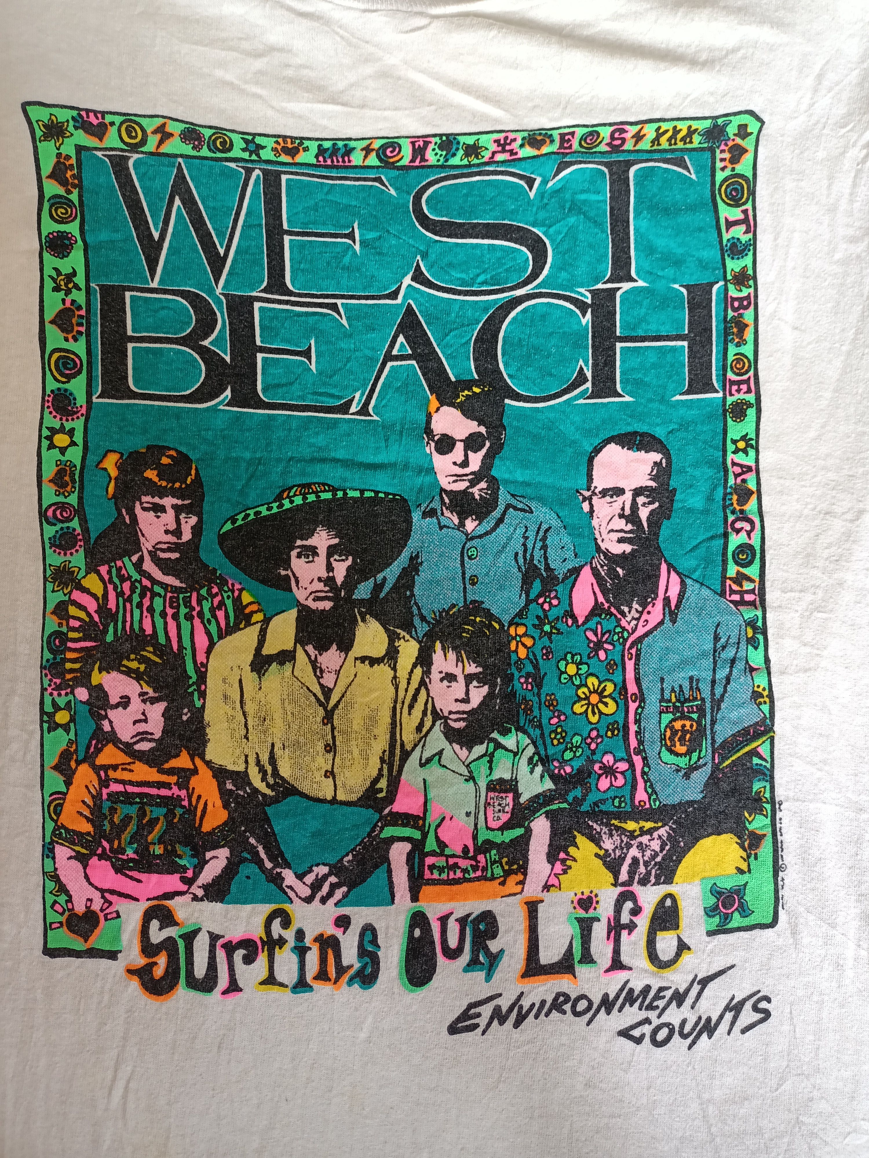 Hanes Vintage Rare Surfing t-shirt by Hanes Made in Usa Size US M / EU 48-50 / 2 - 5 Thumbnail