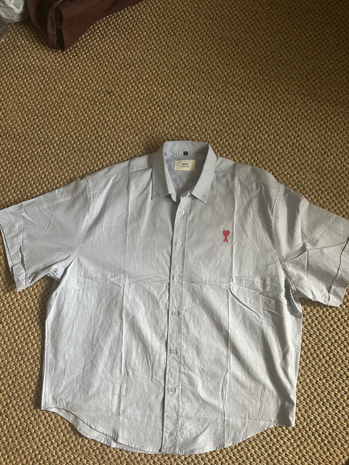 AMI Ami boxy fit short sleeve light blue Size US L / EU 52-54 / 3 - 2 Thumbnail